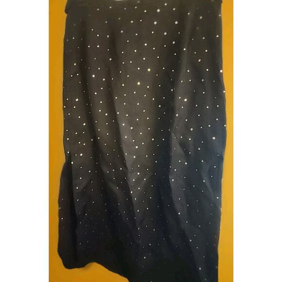 Pistola Small Black Skirt Side Zip Stars New Side Split A123 Excellent - Picture 1 of 5